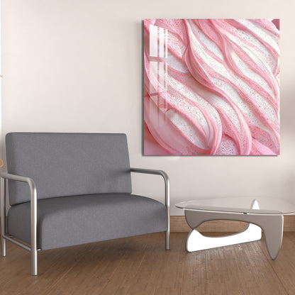 Abstract Pink Layers Acrylic Wall Art