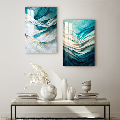 Gentle Waves Acrylic Wall Art (Set Of 2)