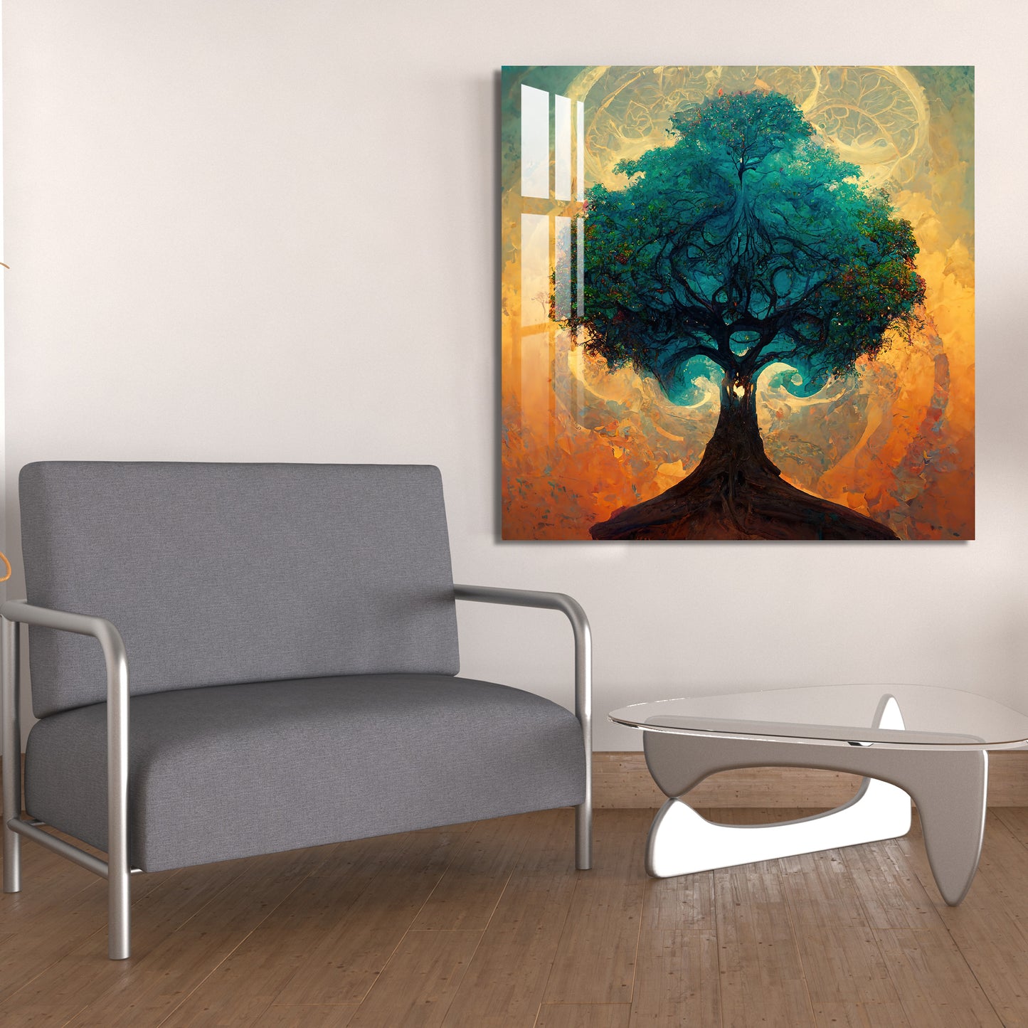 Tree and Sunset Acrylic Wall Art