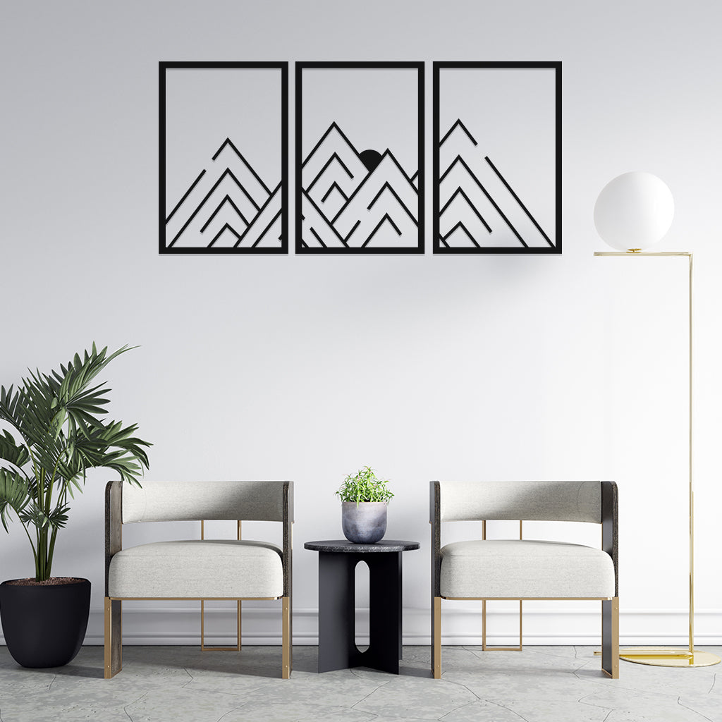 Simplest Mountain View Metal Wall Art