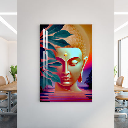 Lord Buddha Face Acrylic Wall Art