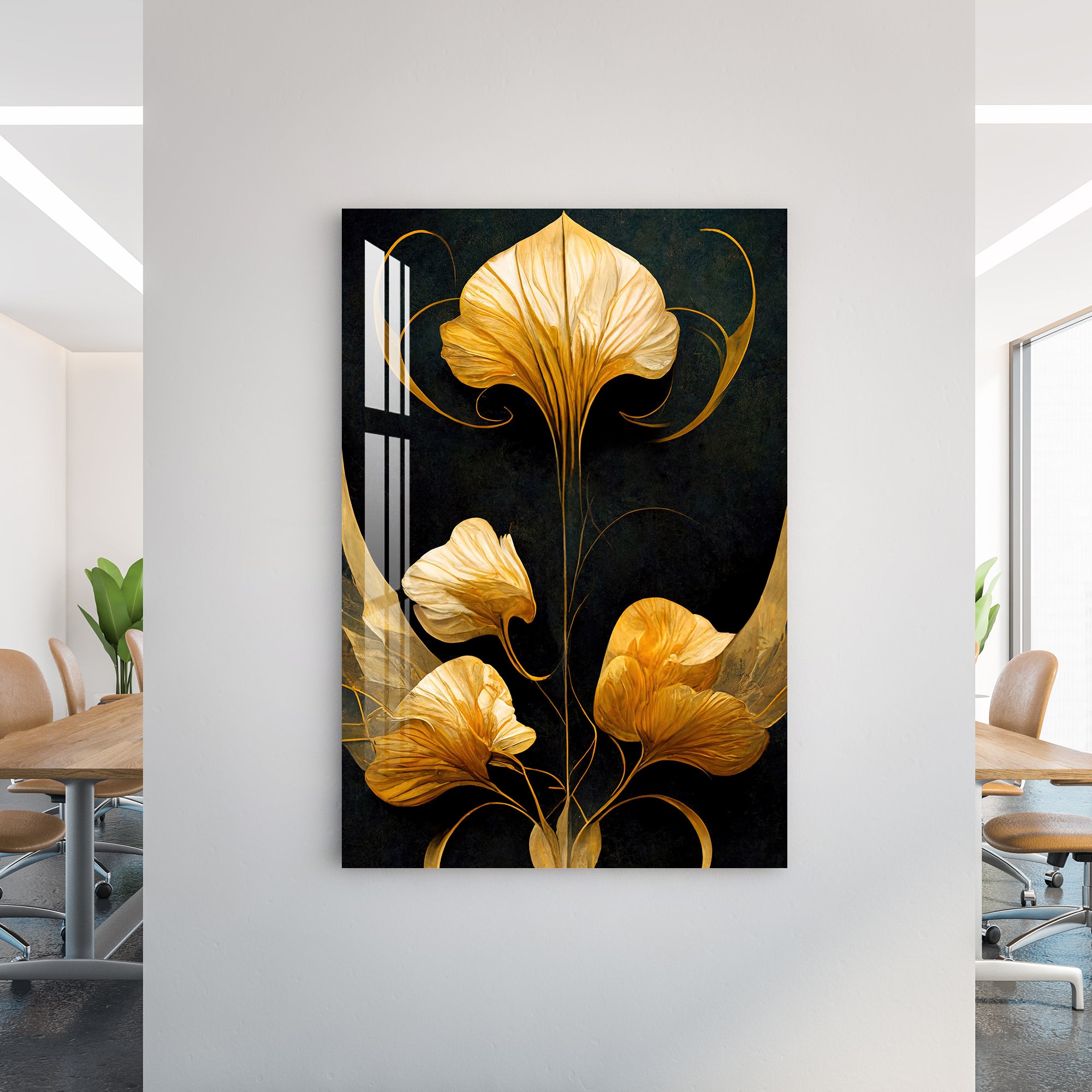 Nouveau Style Floral Acrylic Wall Art