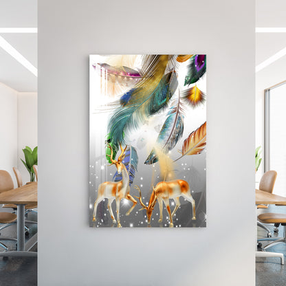 Amusing Feathers Acrylic Wall Art