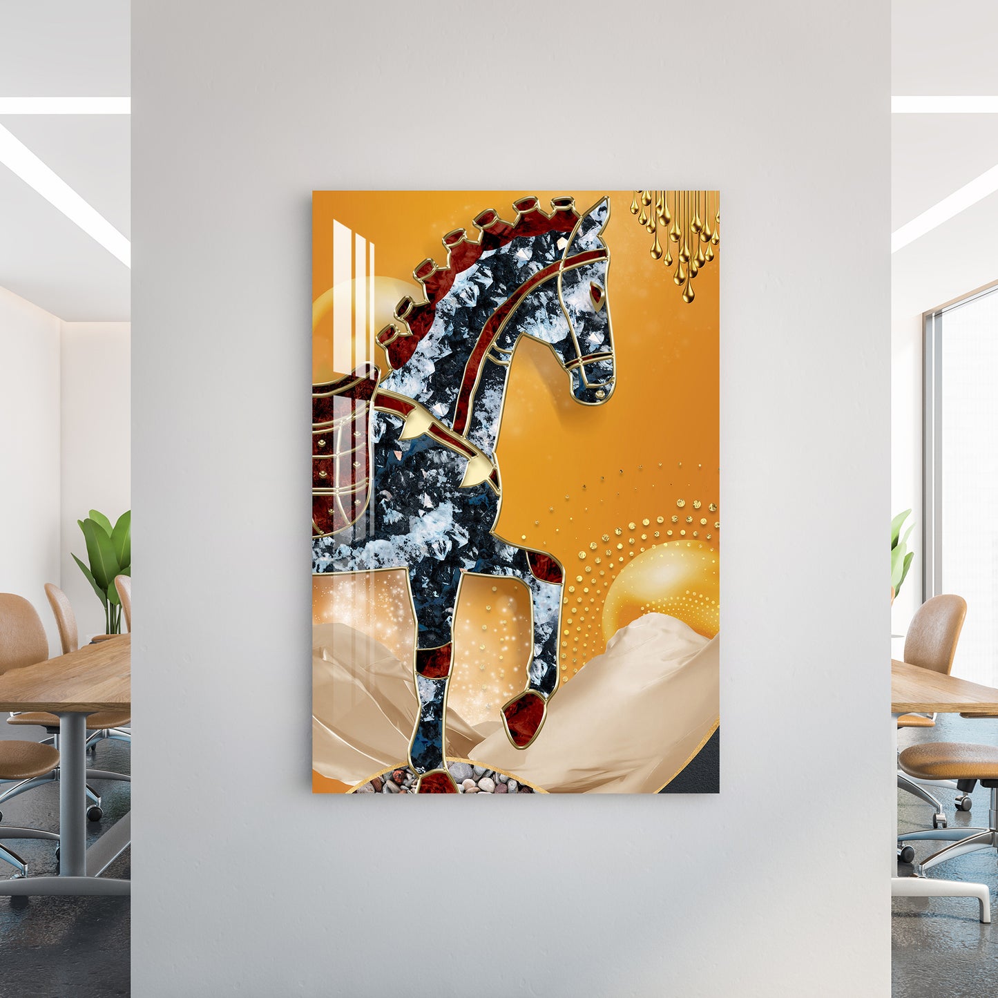 Decorated Horse Acrylic Wall Art