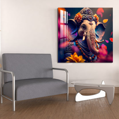 Lively Ganesha Acrylic Wall Art