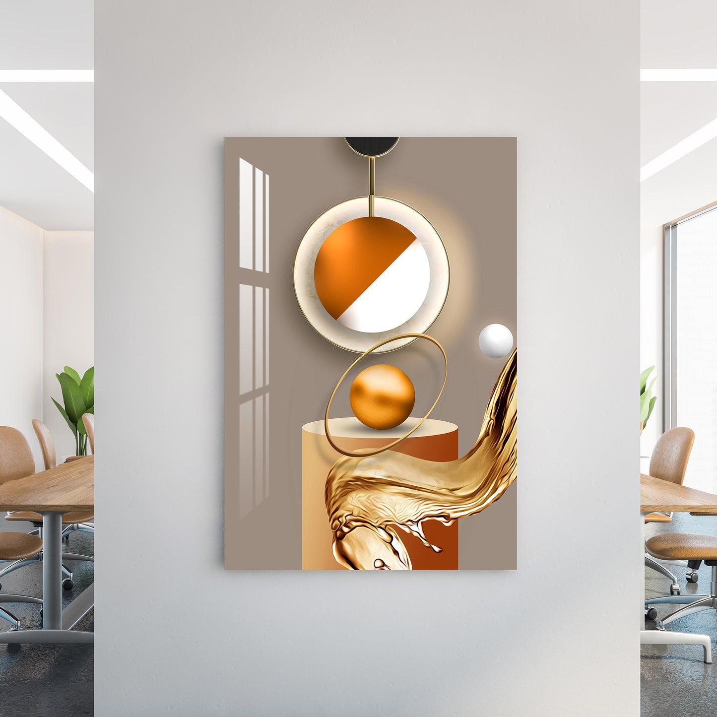 Abstract Geometric Circles Acrylic Wall Art