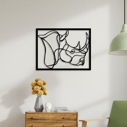 Rhinoceros Metal Wall Art