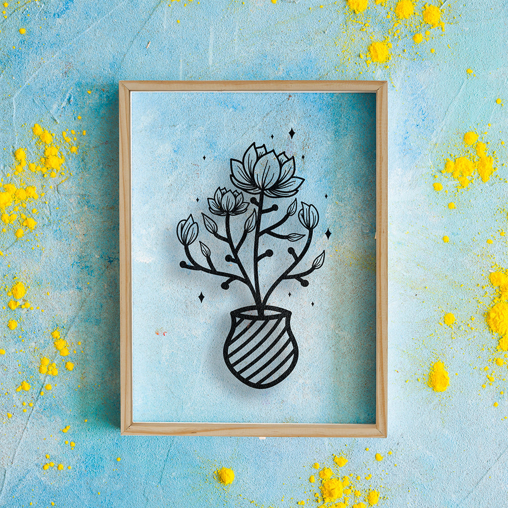 Flowers in Pot Acrylic Frame