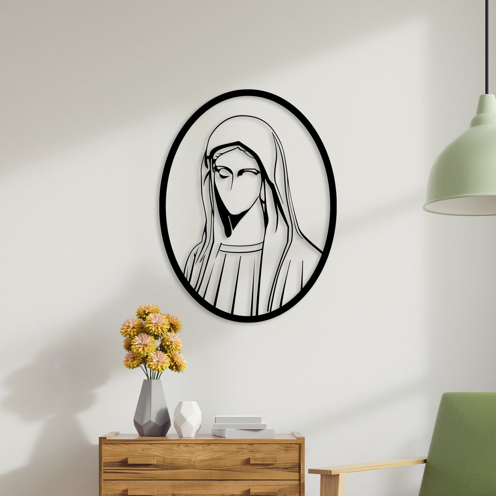 Nun Face Metal Wall Art