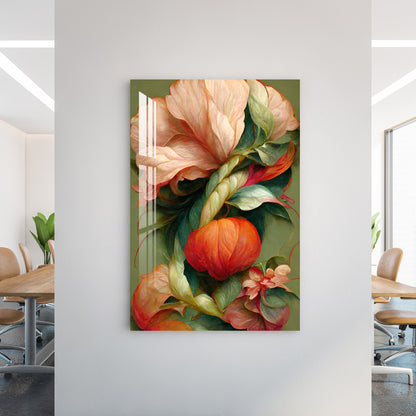 Baroque Style Floral Acrylic Wall Art