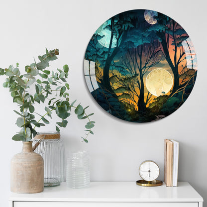 Tropical Glow Round Acrylic Wall Art