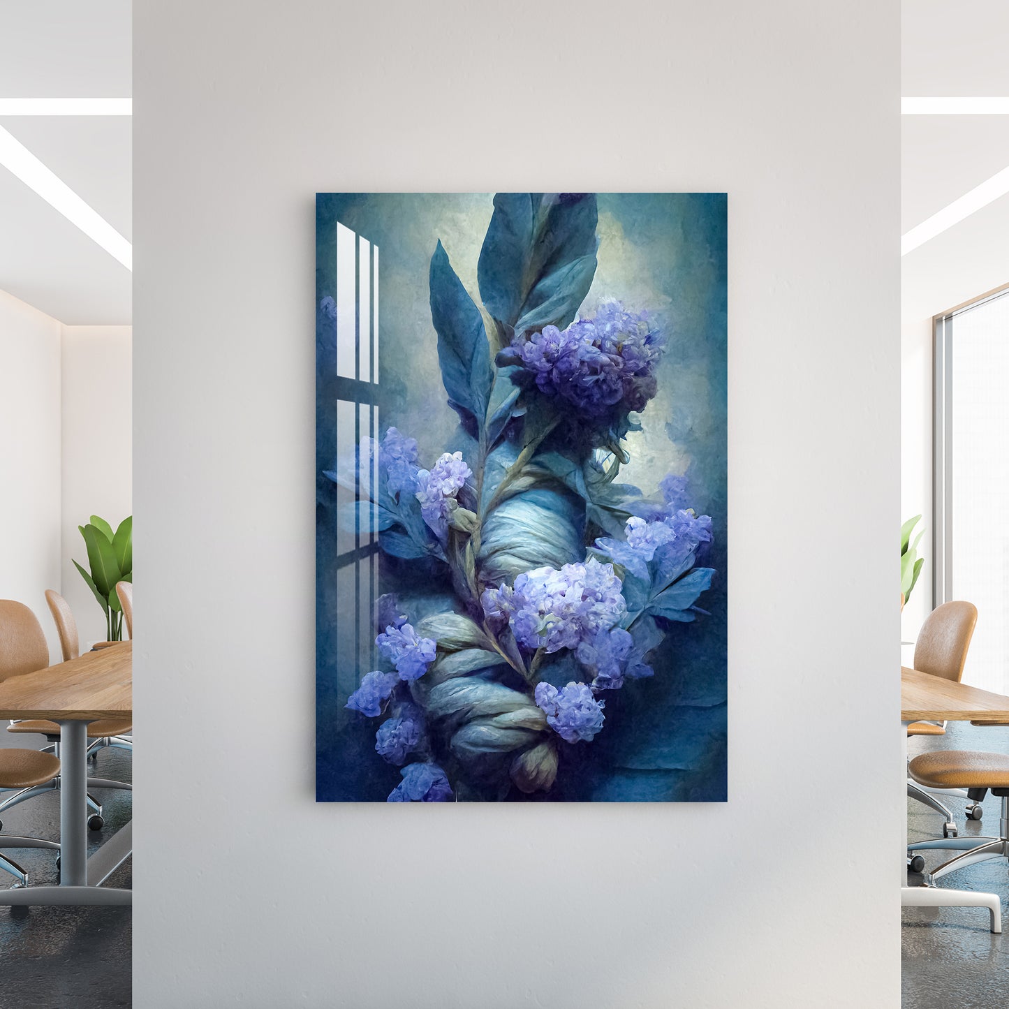 Aesthetic Purple Flowers Acrylic Wall Art