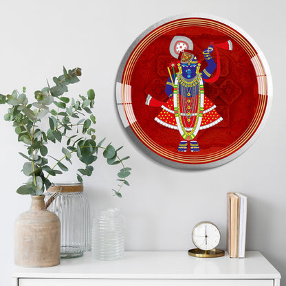 Lord Shreenathji Round Acrylic Wall Art