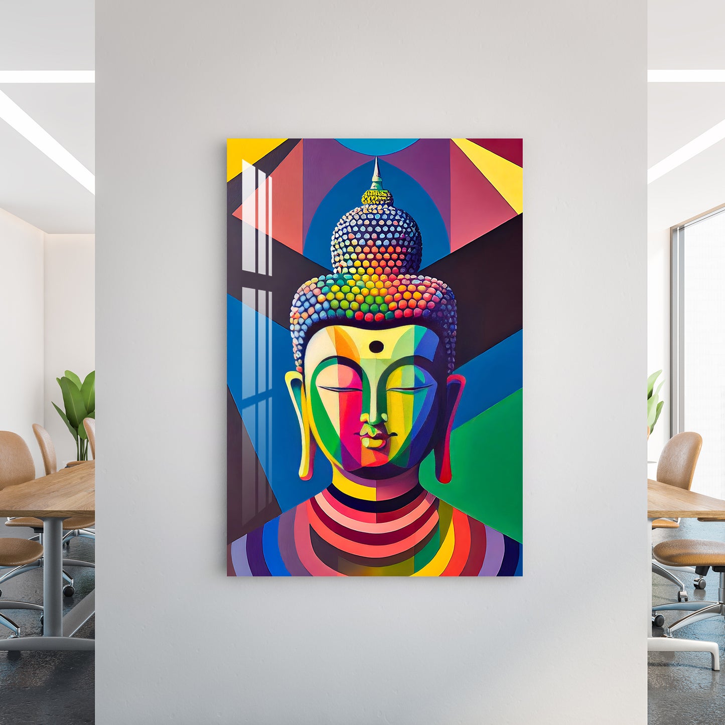 Colourful Buddha Acrylic Wall Art