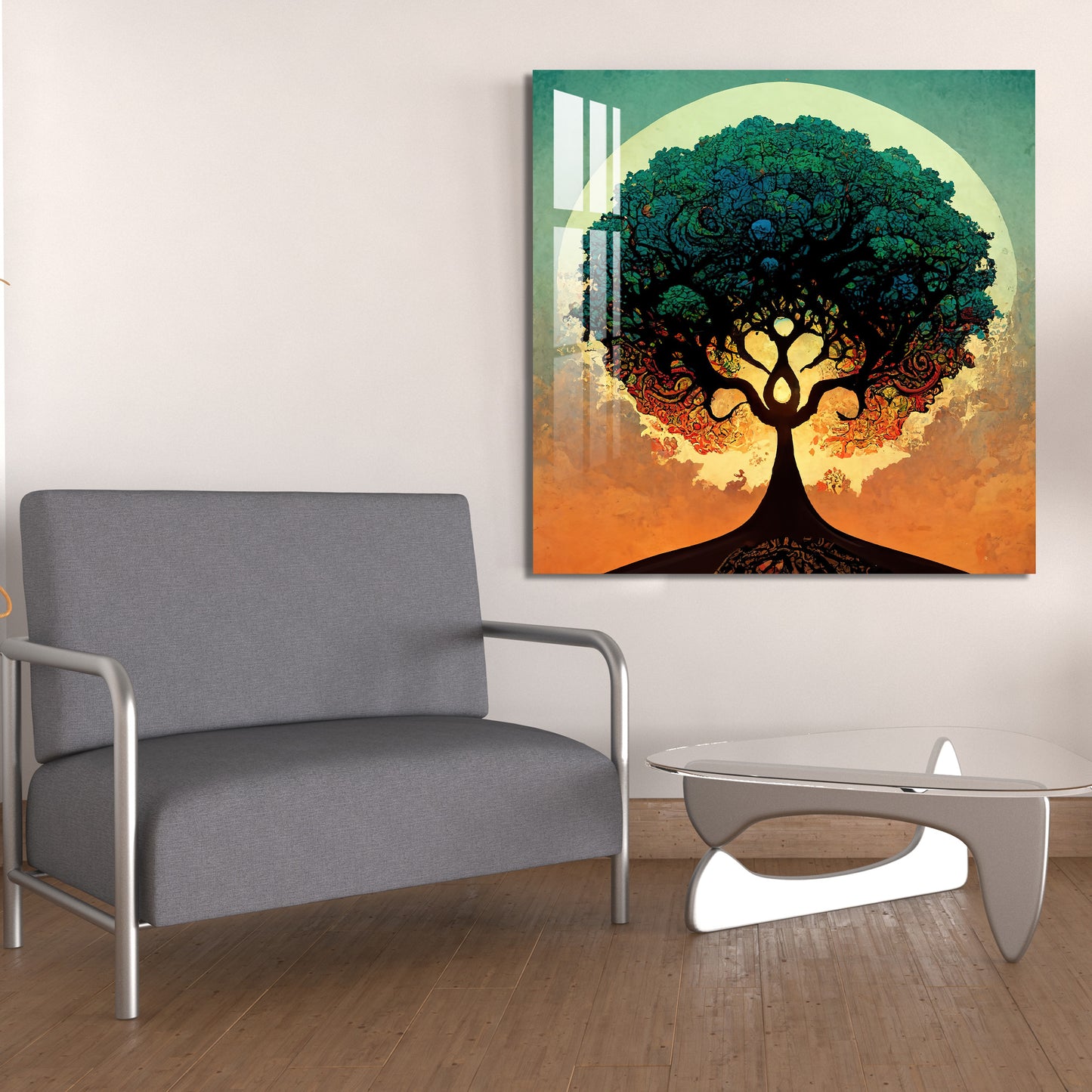 Lush Green Tree Acrylic Wall Art