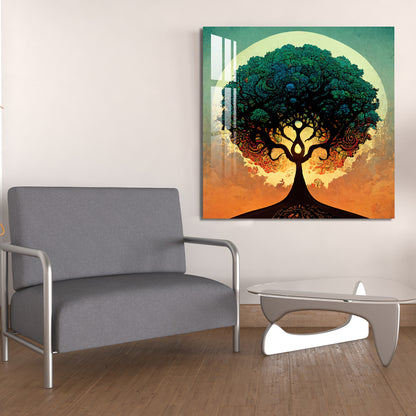 Lush Green Tree Acrylic Wall Art