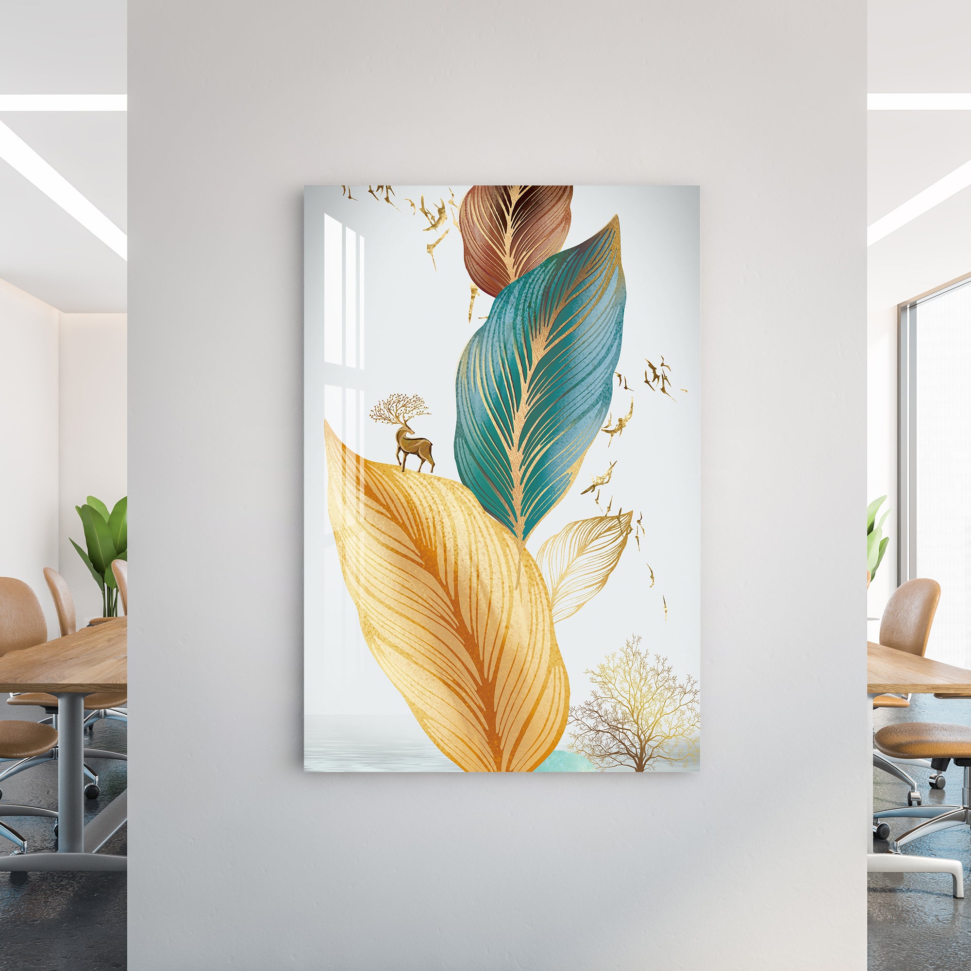 Delightful Feathers Acrylic Wall Art