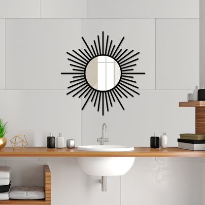 Edgy Strands Metal Wall Mirror