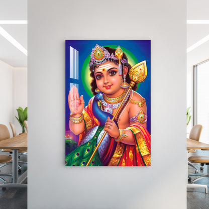 God Bala Murugan Acrylic Wall Art