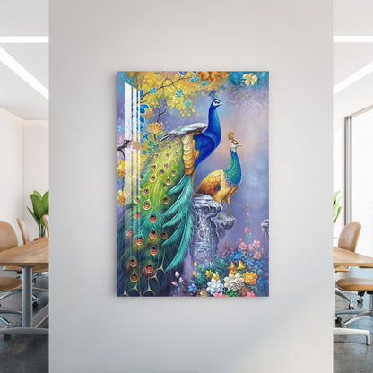 Ornamental Peacocks Acrylic Wall Art