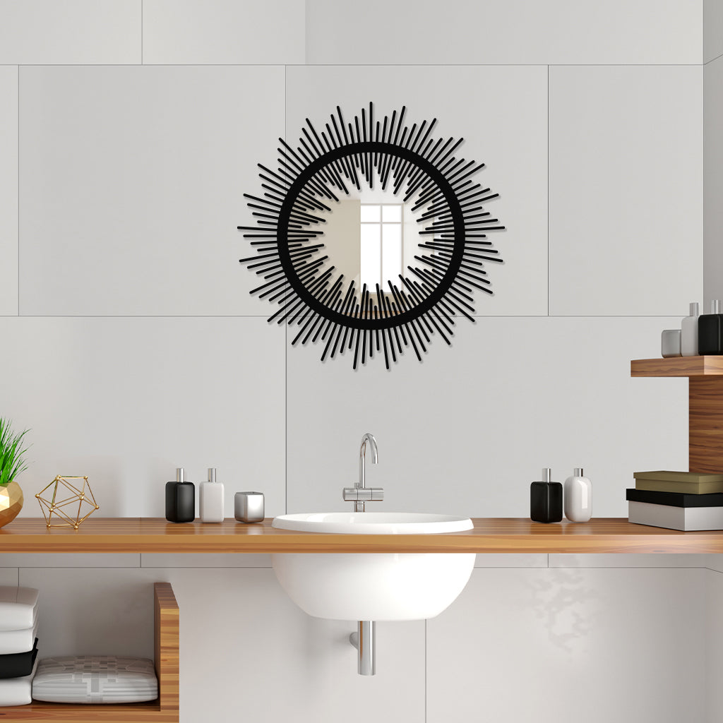 Classic Sunburst Metal Wall Mirror