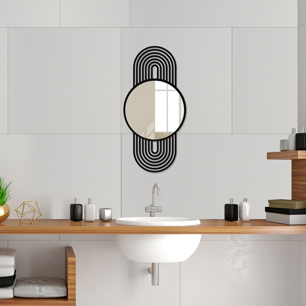 Abstract Modern Metal Wall Mirror