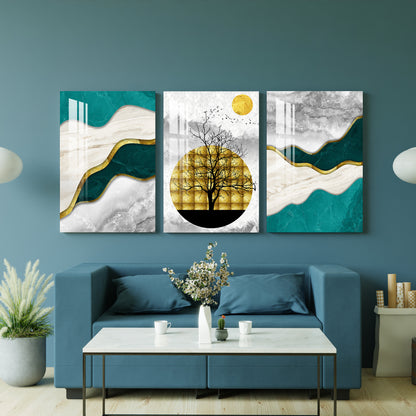 Sunny Morning Acrylic Wall Art (Set of 3)