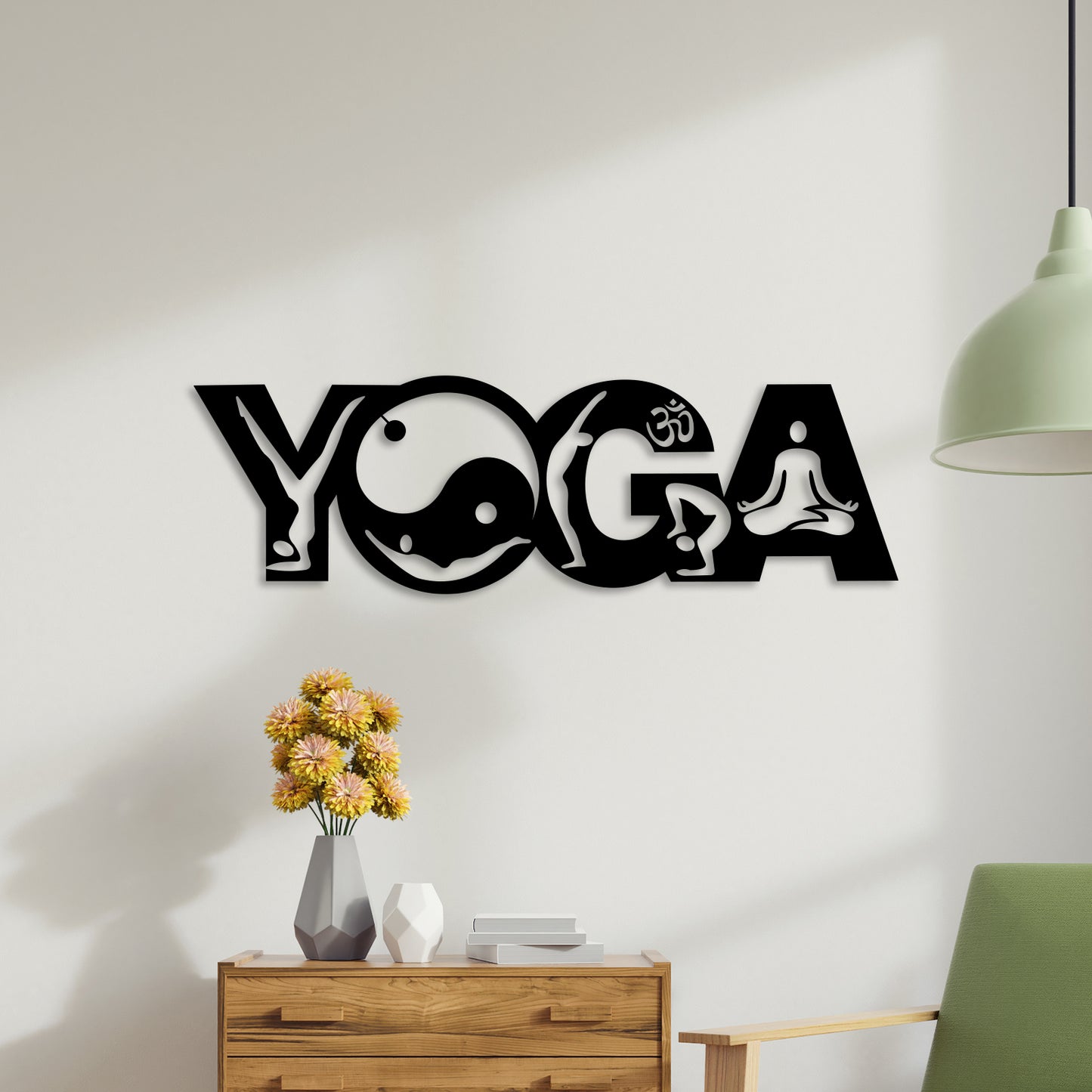 YOGA Word Metal Wall Art