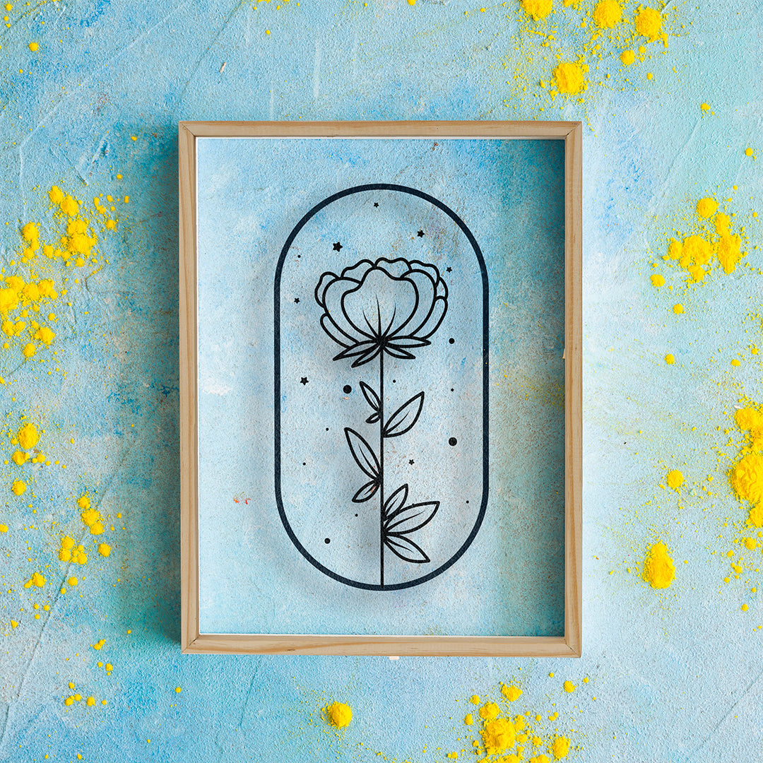 Attractive Single Flower Acrylic Frame