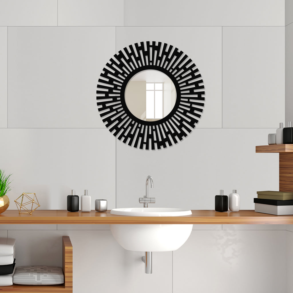 Modern Accent Metal Wall Mirror