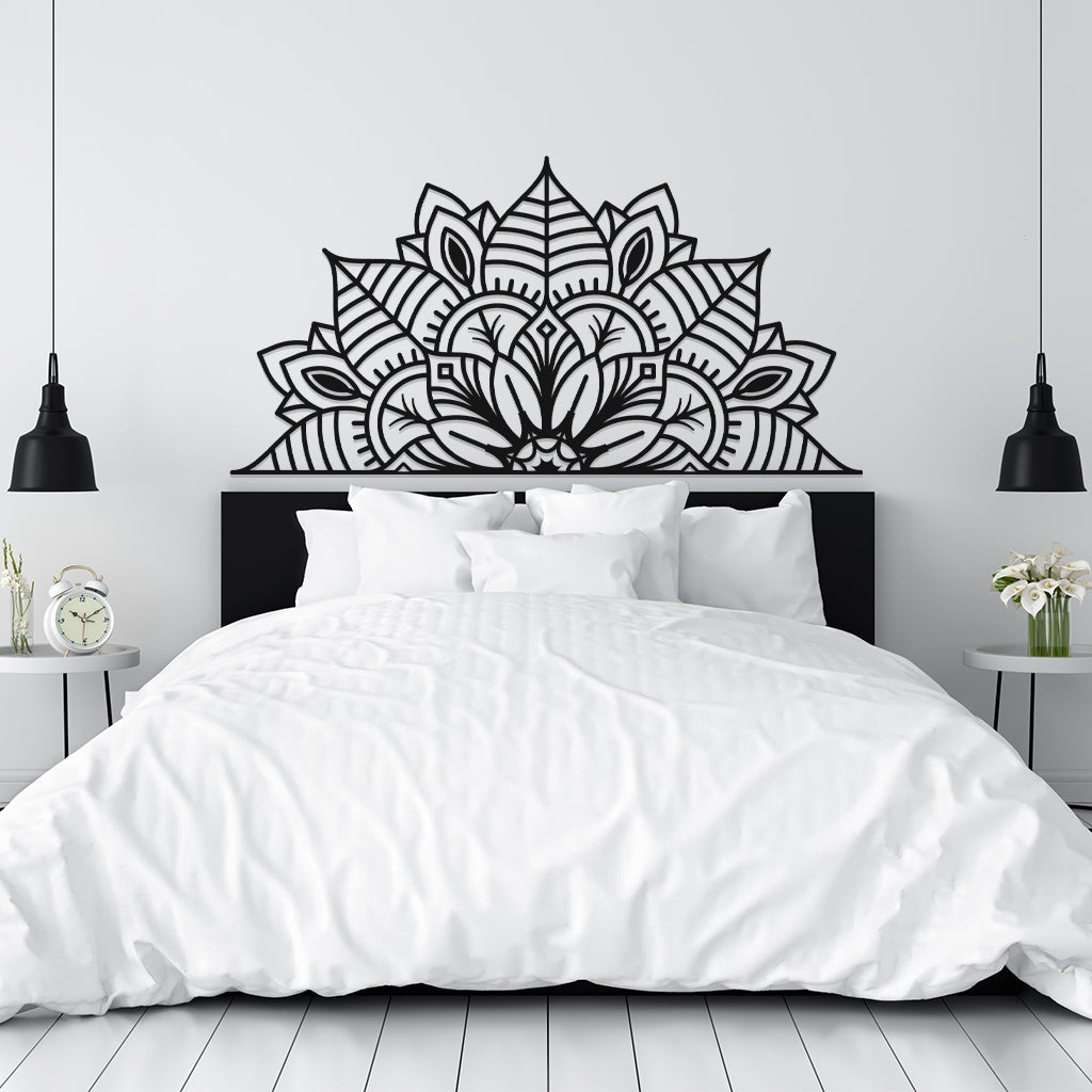 Flower In Triangle Metal Wall Art