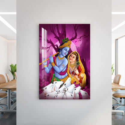 Radha Krishna in Gokul Acrylic Wall Art