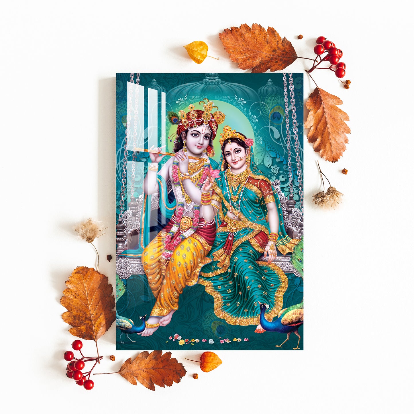 Lord Kanha & Kishori Acrylic Wall Art