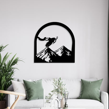 Snow Bike Metal Wall Art