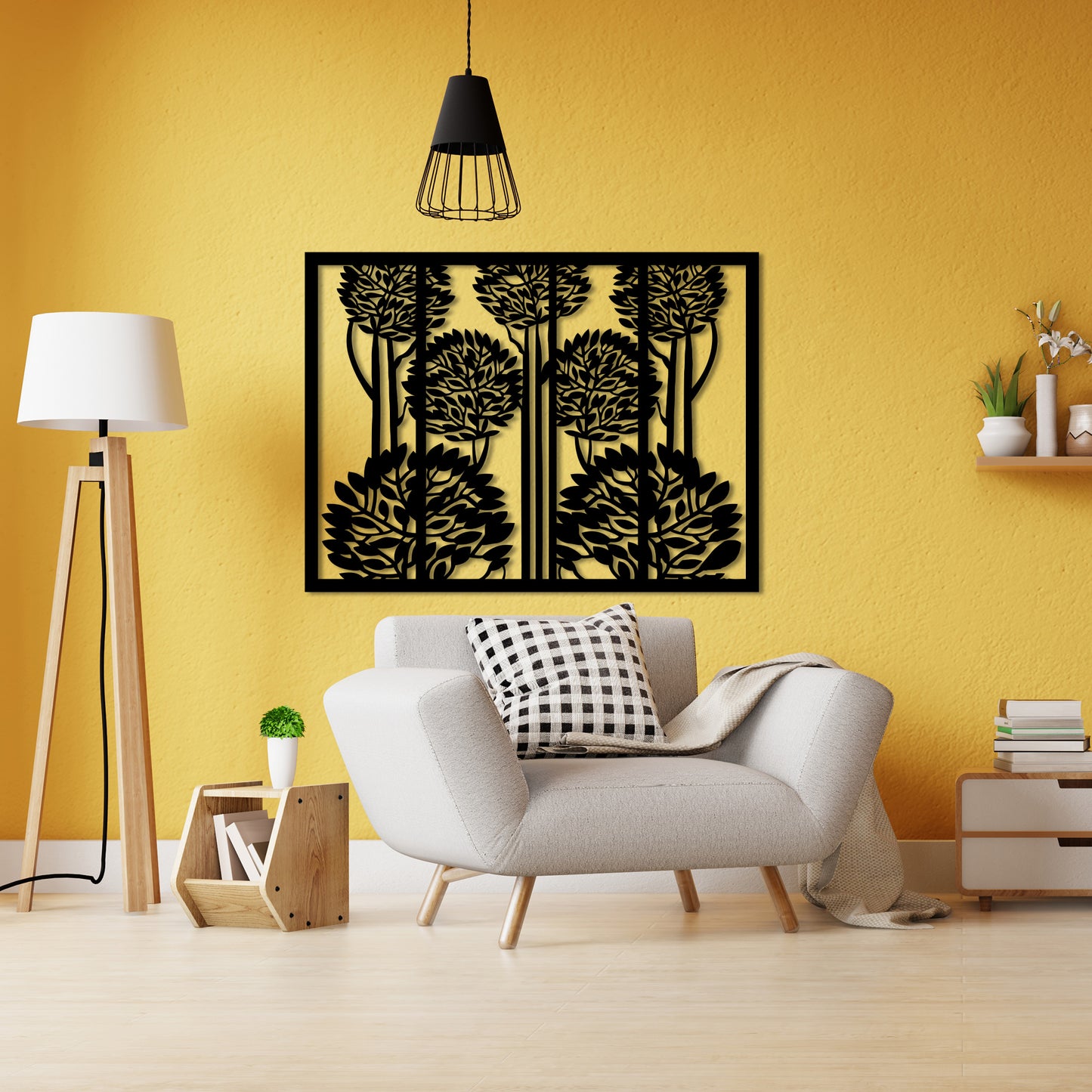 Dense Trees Metal Wall Art