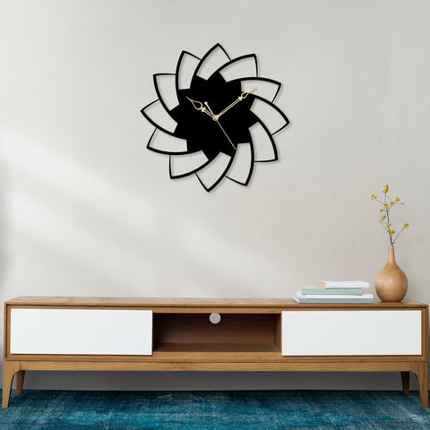 Beautiful Flower Design Metal Wall Clock