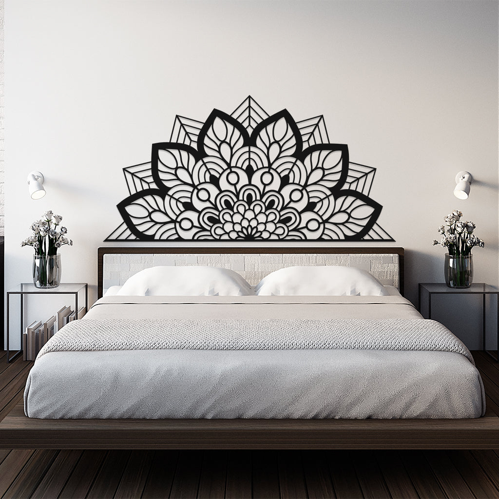 Flower with Border Metal Wall Art