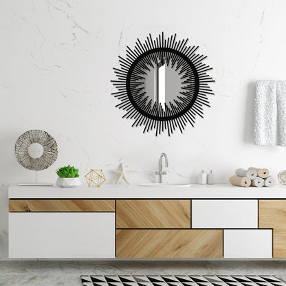 Classic Sunburst Metal Wall Mirror