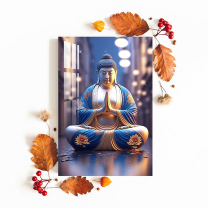 Worshiping Buddha Acrylic Wall Art