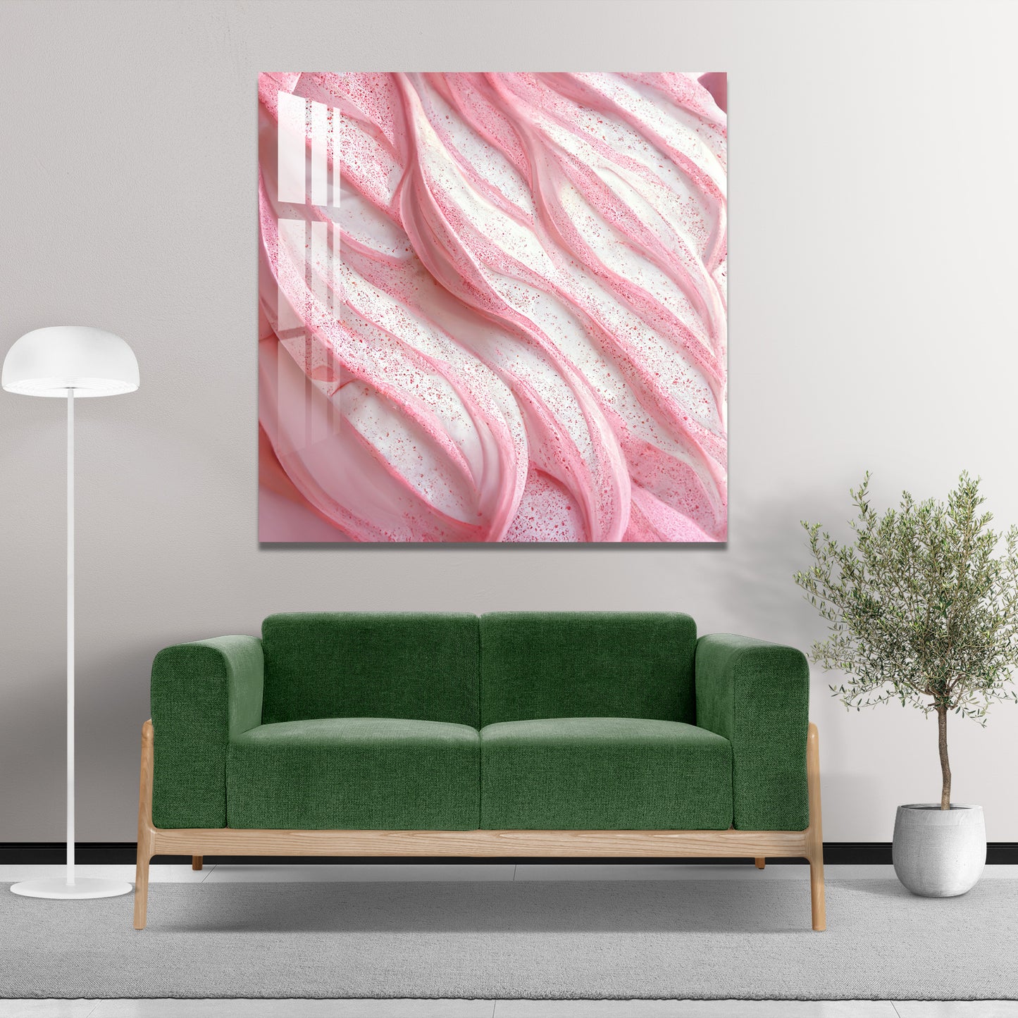 Abstract Pink Layers Acrylic Wall Art