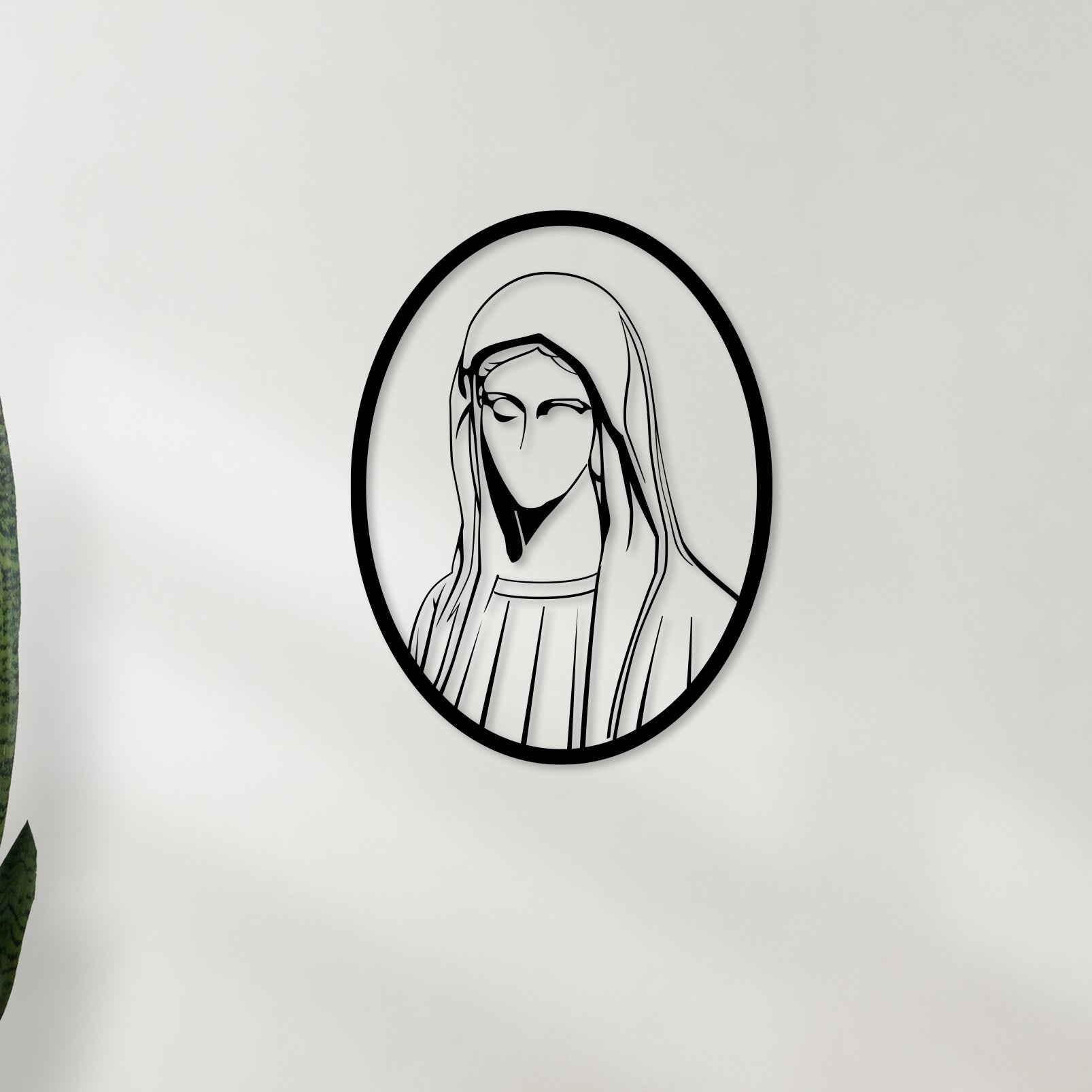 Nun Face Metal Wall Art