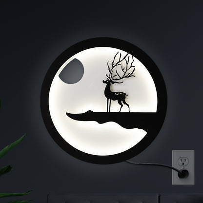 Swamp Deer White LED Wall Light & Wall  Lamp