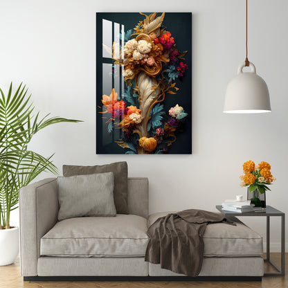 Alluring Colorful Flower Bouquet Acrylic Wall Art