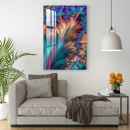 Multicolor Feather Acrylic Wall Art