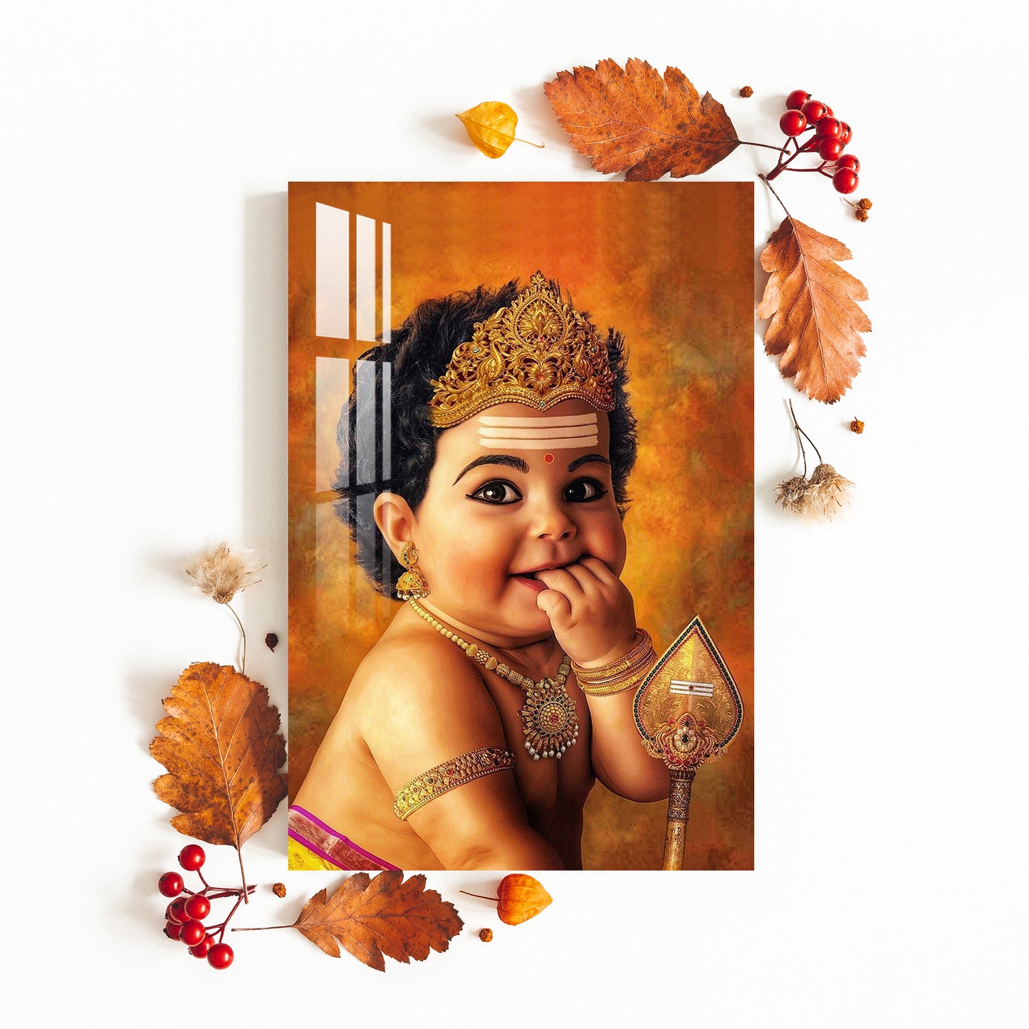 Cute Bala Murugan Acrylic Wall Art