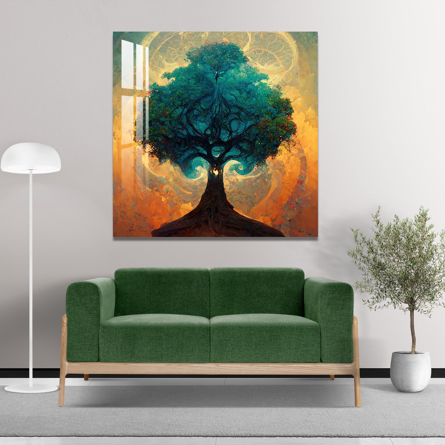 Tree and Sunset Acrylic Wall Art