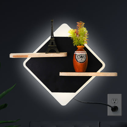 Diamond Shaped LED Wall Light & Wall Lamp With Shelves