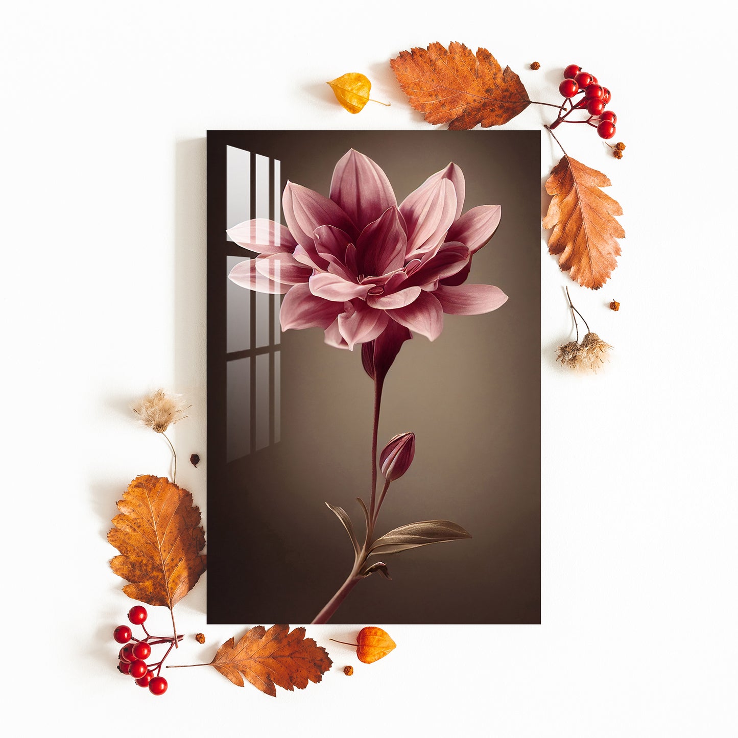 Fascinating Lotus Acrylic Wall Art