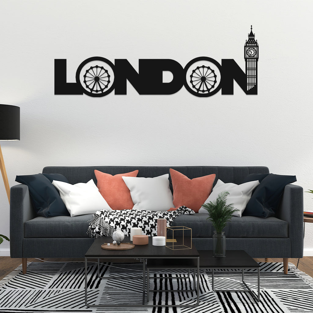 London View Metal Wall Art