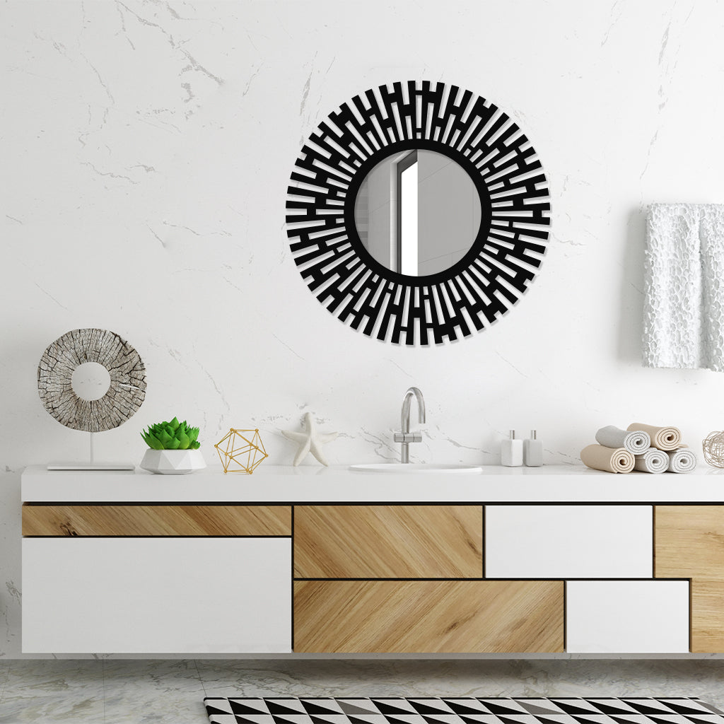 Modern Accent Metal Wall Mirror